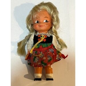 Sweetheart Vintage West Germany Dolls Wind Up Dancing Swiss Girl
